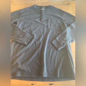 Duluth Henley Long Sleeve Gray Waffle Tee Men’s‎ 2XT Preowned